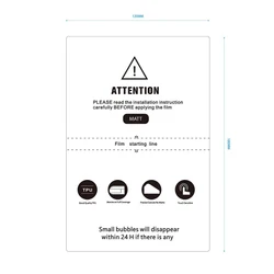 50PCS TPU HD Privacy Matte Flexible Hydrogel Film Screen Protector (Matte)