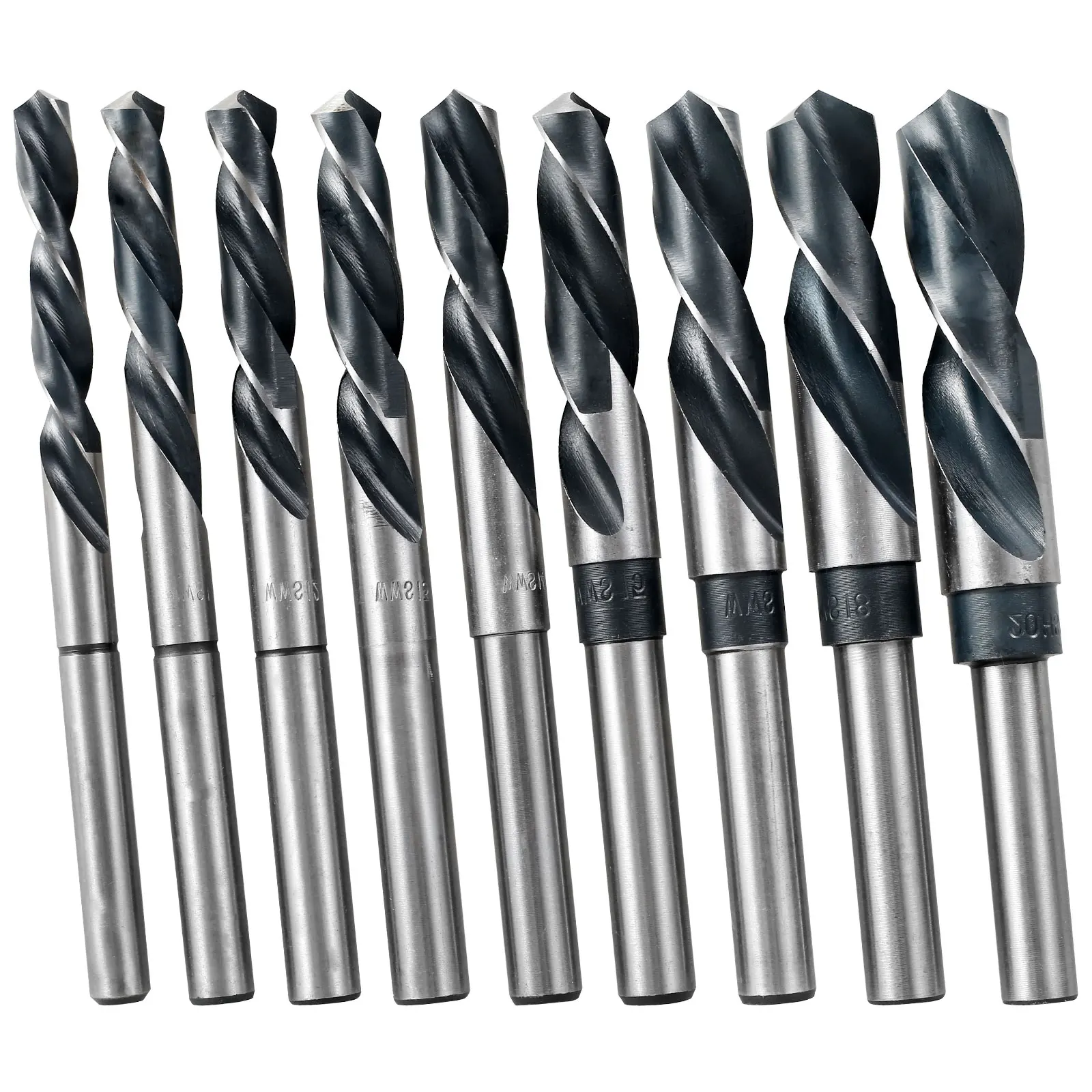 

New 9Pcs Drill Bit Set High Speed Steel Spiral Drill Bit Kit Durable Twist Drill Bit Wear-Resistant Woodworking Drilling Hole