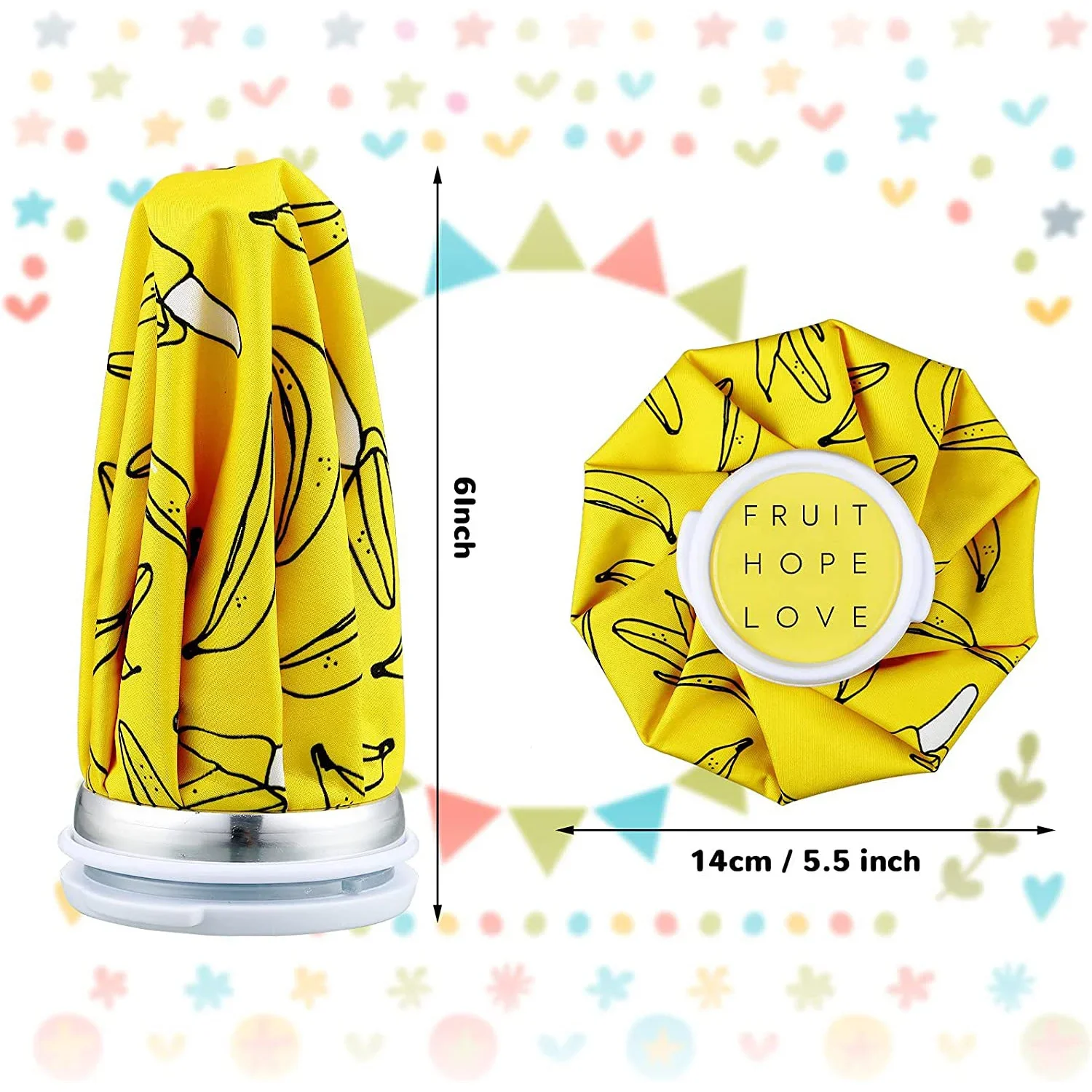 Cloth Ice Pack Household Folding Ice Pack Cartoon Thickening Leakproof Hot Water Bag Cold and Hot Compress Physiotherapy Bag Wat