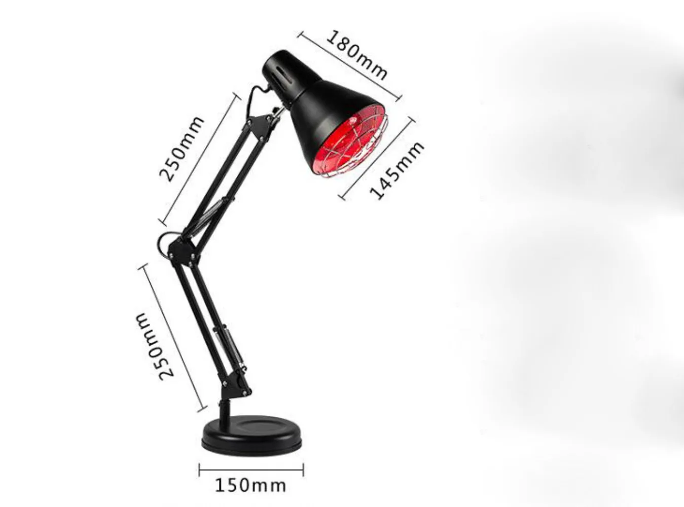 100W,150W,275W Infrared Baking Lamp With Adjustable Brackets For Pain Relief,Skin Care,Red Near Infrared Light Heating Bulb