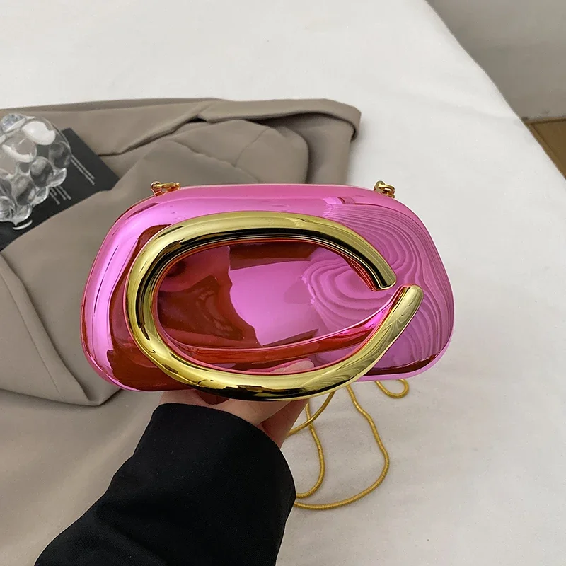 pink evening bag