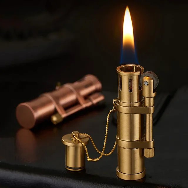 Classic Retro Kerosene Lighter Tanker Flint Metal Personality Creative Windproof Lighters Cigar Smoking Accessories Gift For Man - Image 2