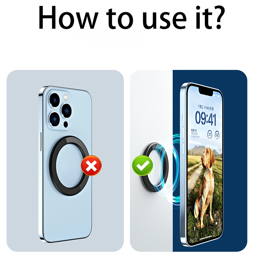 Magnetic Ring Holder For iPhone 14 13 12 For Magsafe Magnet