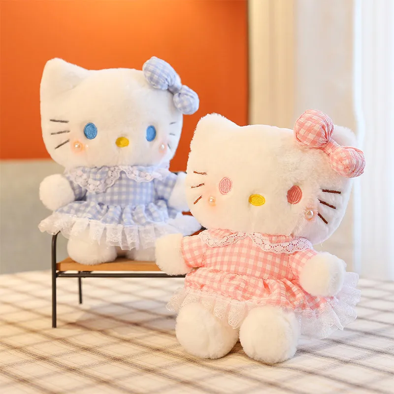 

New Anime Hello Kitty Cute Cartoon Doll Cat Plush Toy Couple Gift Girl Birthday Gift Children Toys Women Accessories Wholesale