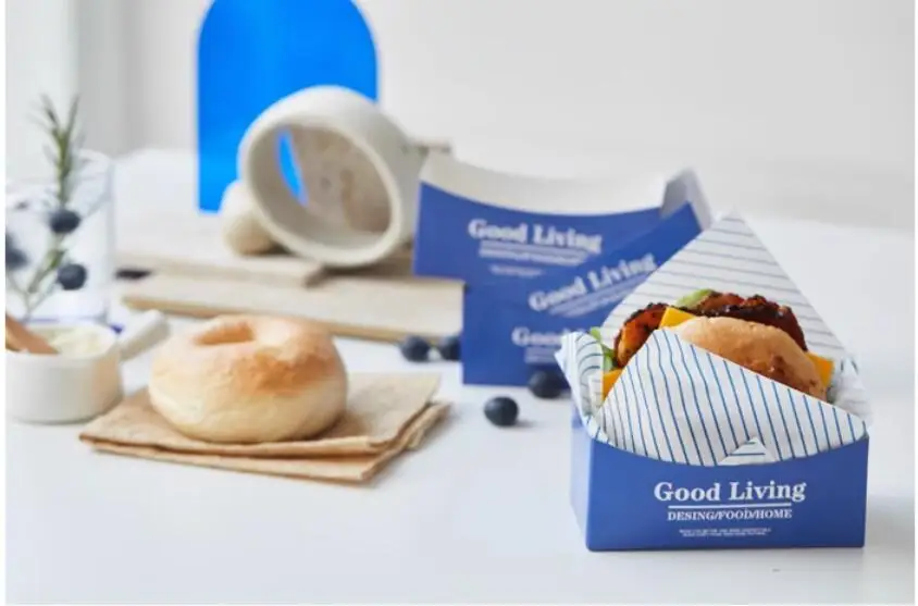 50pcs Sandwich Packaging Boxes, Hamburger, Toast & Bread Paper Trays, Disposable Fo... - SKU SHPB2233 - UGI Packaging