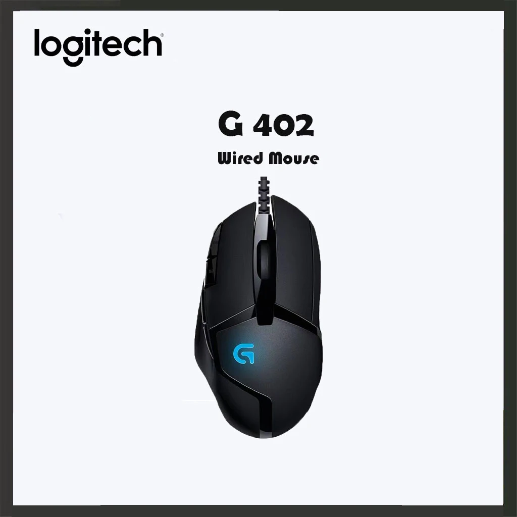 Logitech G402 Hyperion Fury Mouse Da Gioco Cablato 4000 Dpi Leggero 8 Pulsanti Programmabili Compatibile Pc/Mac-Nero