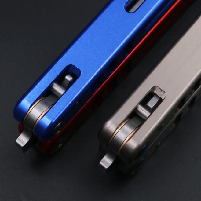 Mako V5 Bottle Balisong Trainer 7075 Alumimum Handle with Bushing Structure Butterfly knife Training for Self-Defense 4