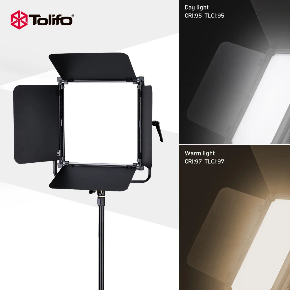 

Tolifo GK-S100B 100W 900pcs LED Bulbs LED Photo Video Light Bi-Color Dimmable DMX 512+2.4G Remote Control For Studio Photography