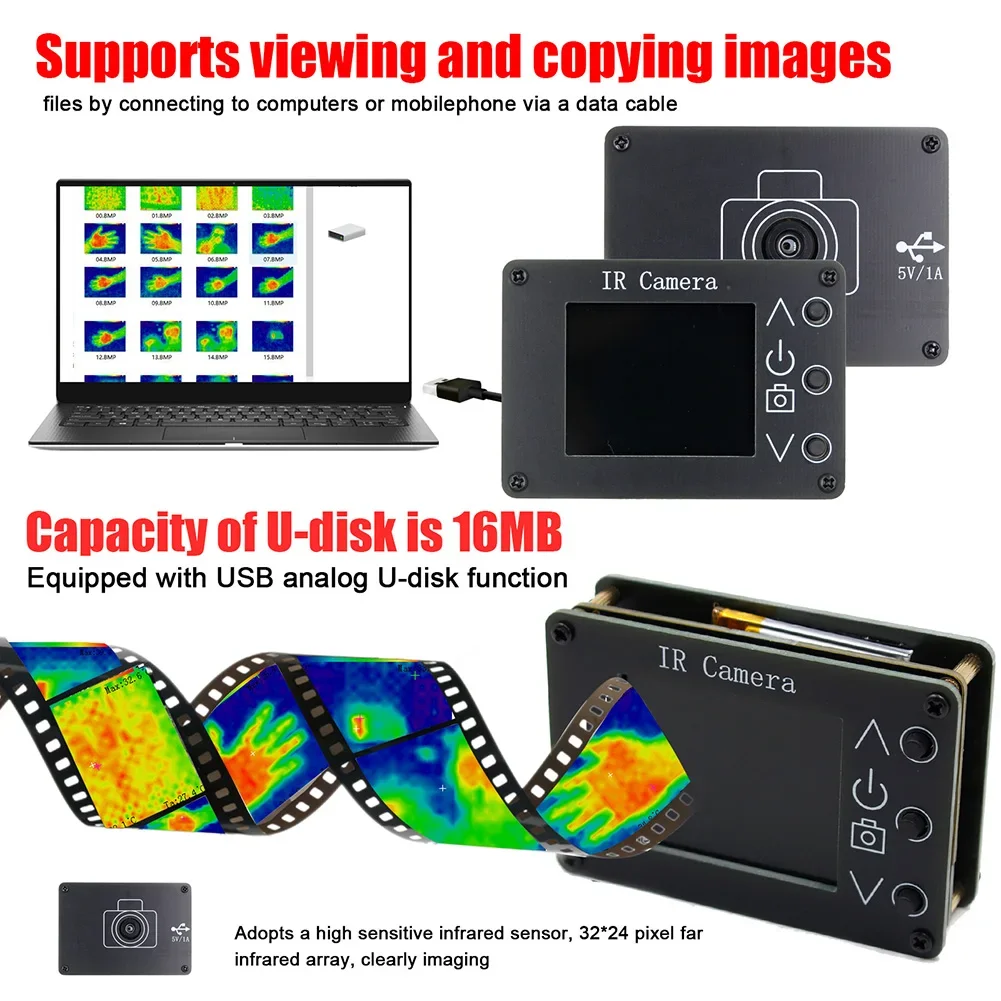 Infrared Thermal Imager 1.8 Inch Thermal Imaging Camera 160*120 Pixel TFT Screen Portable for Household/industrial Use