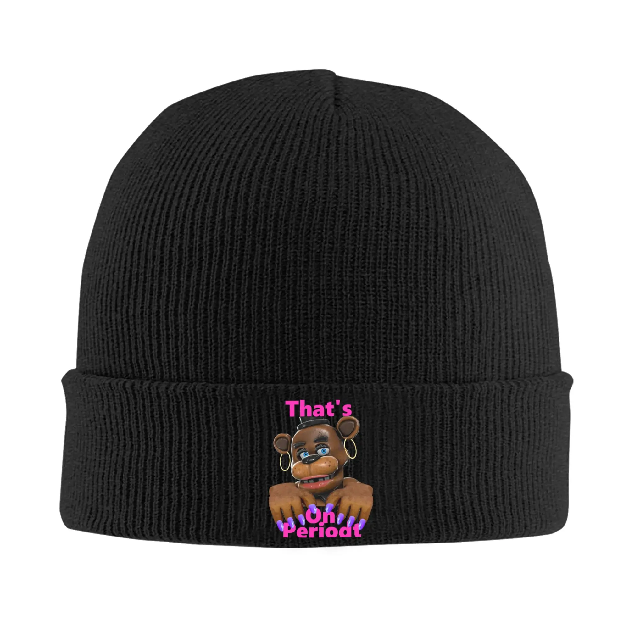 FNAF Freddy's Unisex Winter Knit Beanie - Warm Fashion Cap