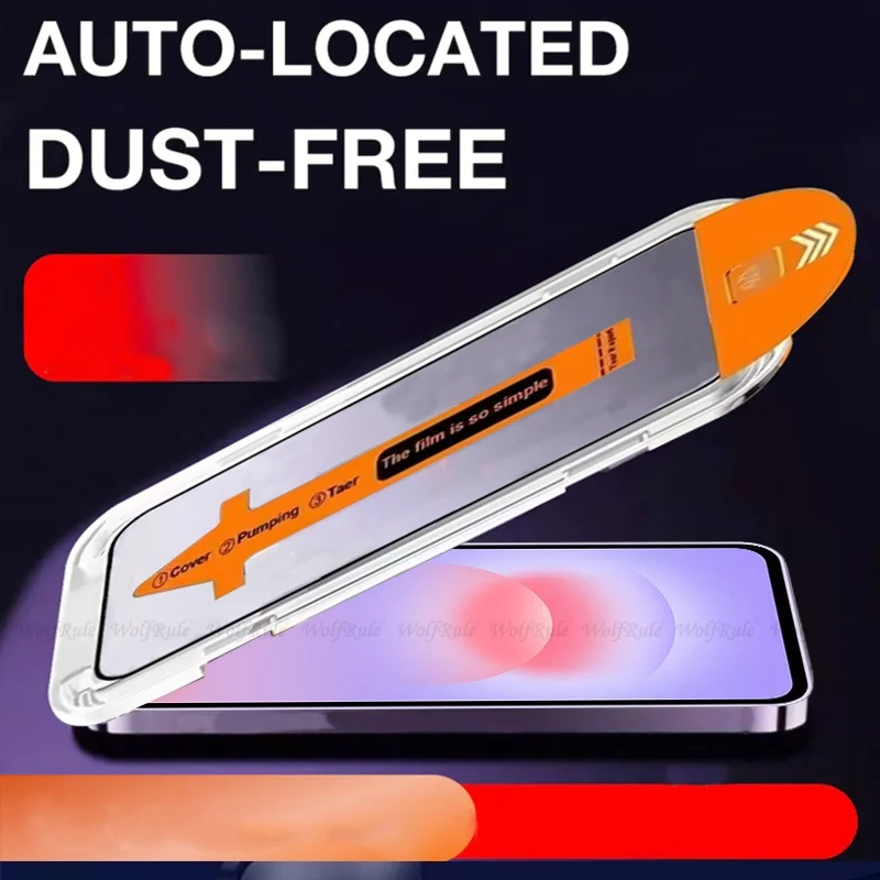 Premium Tempered Glass Screen Protector with Full Cover Glue for Samsung Galaxy A37 - Dust-Free Protection
