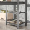 Full Loft Bed with Desk ,Shelves and Ladder, Grey 6