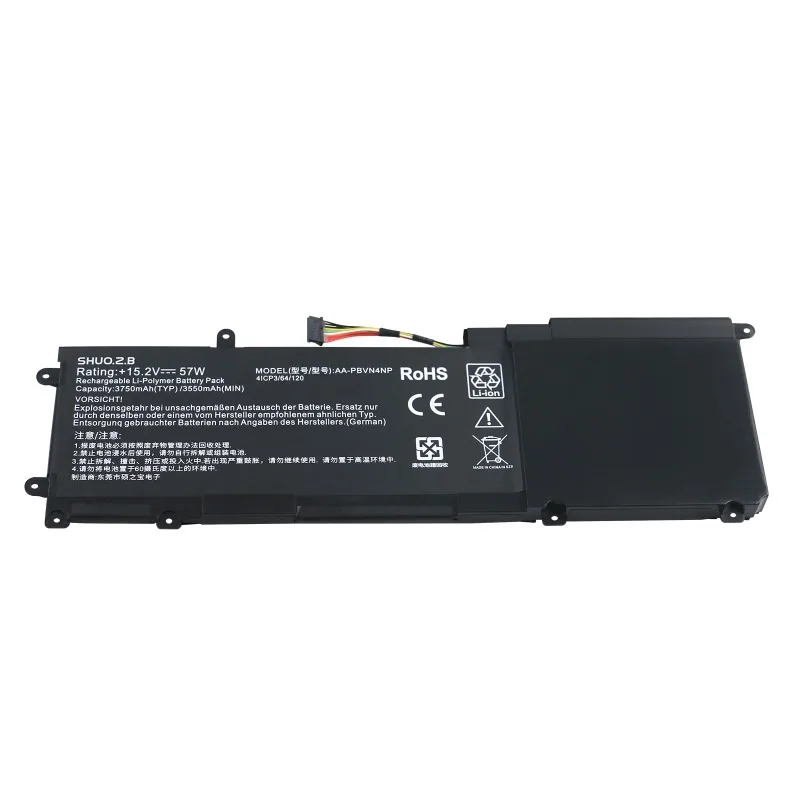 Shuozb-bateria do Portátil para Samsung Aa-pbvn4np Ativ Livro 15.6 Np670z5e Np670z5e-xd2 Np670z5e-x01 Np670z5e-x01ru X01cz 15.2v - Imagem 4