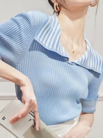 Pullover Plain Polo Neck Tee Shirts For Women Polyester Top Vintage T Shirt Sexy With High Quality Delivery Offer Rayon Skinny - Image 4
