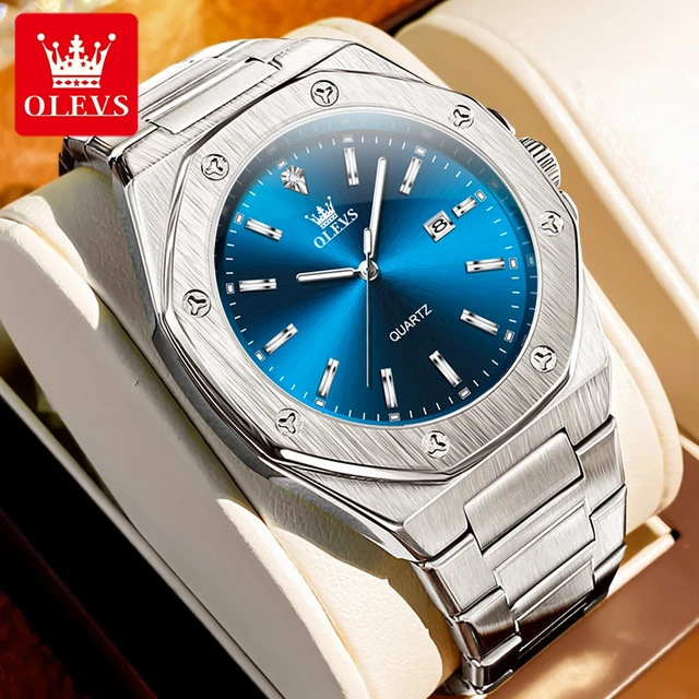 OLEVS 3613 Men Watch Fashion Luxury Original Men's Quartz Watch Multi functional Large Dial Waterproof Luminous Brand Men Watch