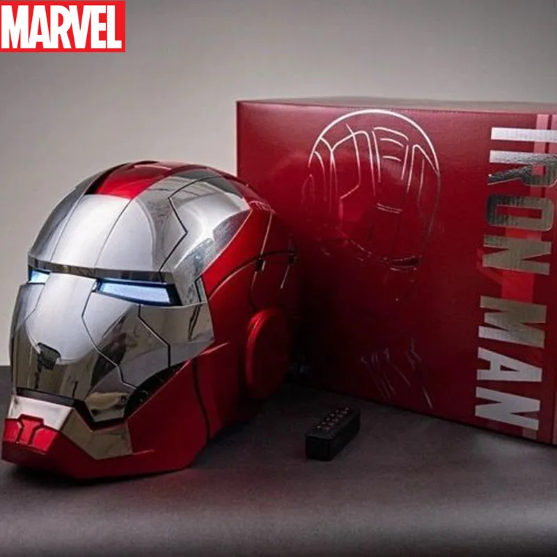 Marvel Iron Man Mk5 Helmet 6.0 Autoking Upgraded Version Imported Chips Wearable Helmets Blue And Silver Edition Adult Xmas Gift