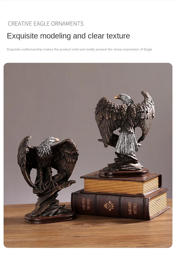 Retro Resin Eagle Statue Art Ornaments