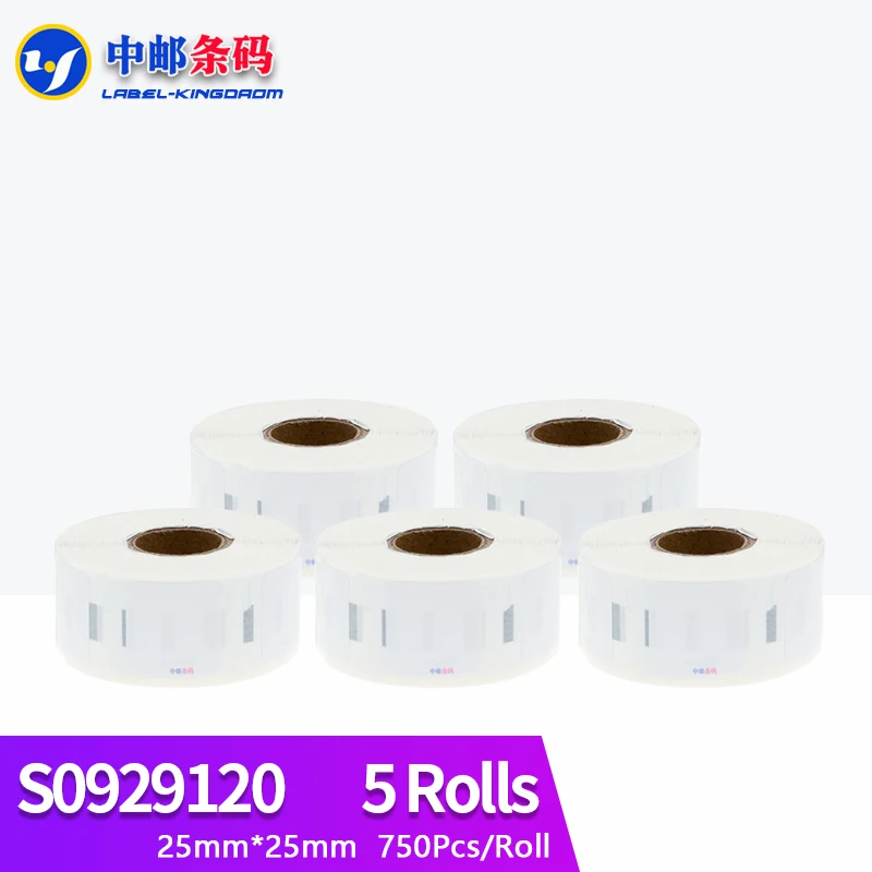 

5 Rolls Dymo Generic S0929120 Label 25*25mm 700Pcs Compatible for LW450 Turbo Thermal Printer