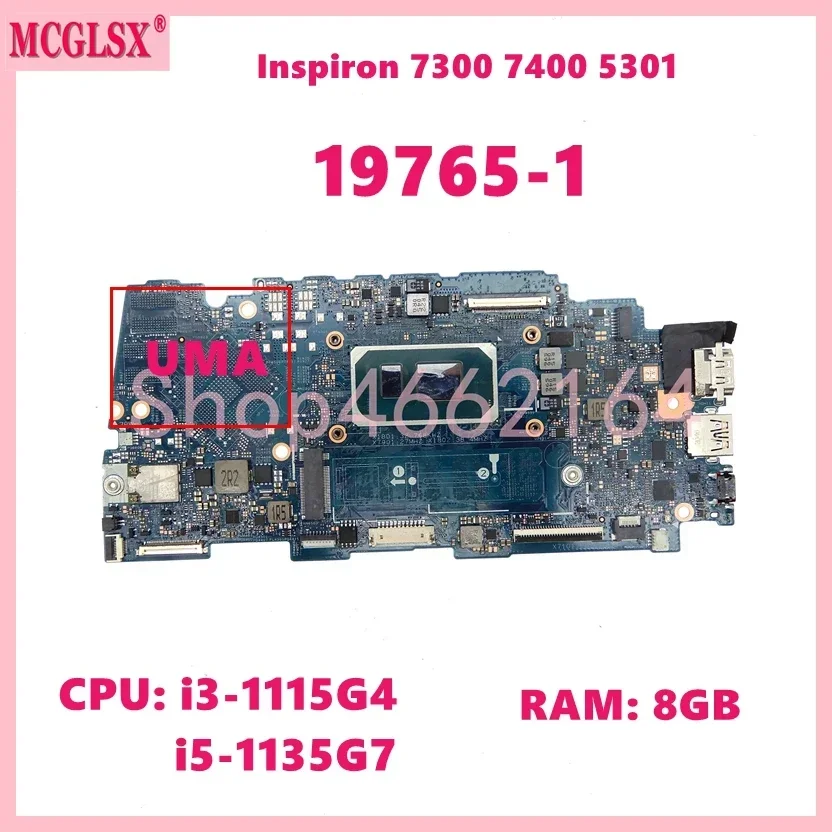 19765-1 With i3 i5 i7-11th Gen CPU 8GB/16GB RAM UMA/PM Laptop Motherboard  For Dell Inspiron 7400 7300 5301 Vostro 5301 Mainboard - AliExpress