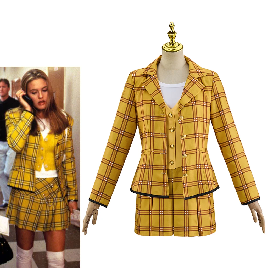 Halloween Costume Yellow Plaid Skirt And Jacket Halloween Costume