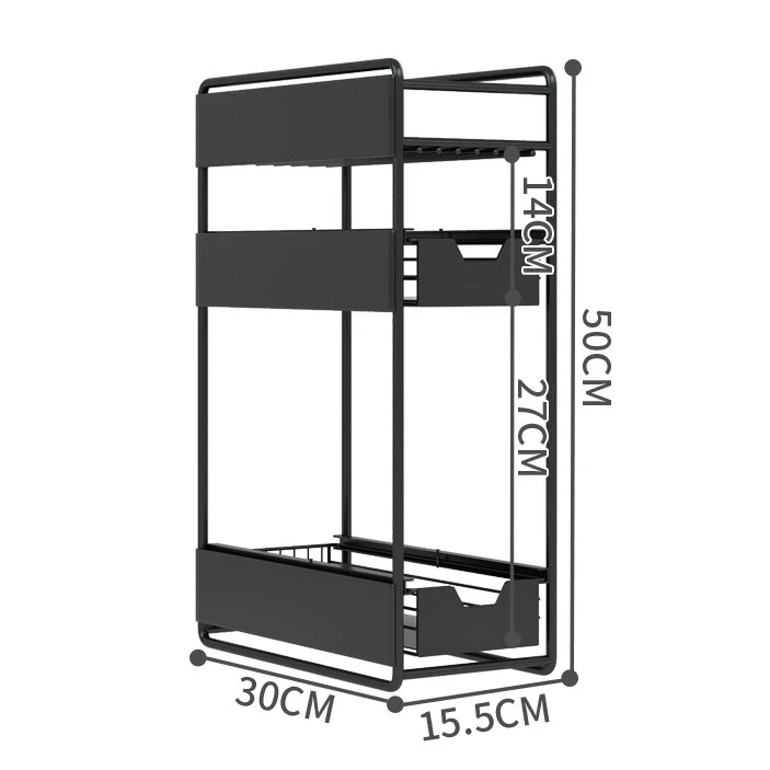 Kitchen Refrigerator Shelf Pantry Storage Magnetic Shelf Saving Space Magnetic Multifunction Rack Organizer For Refrigerator