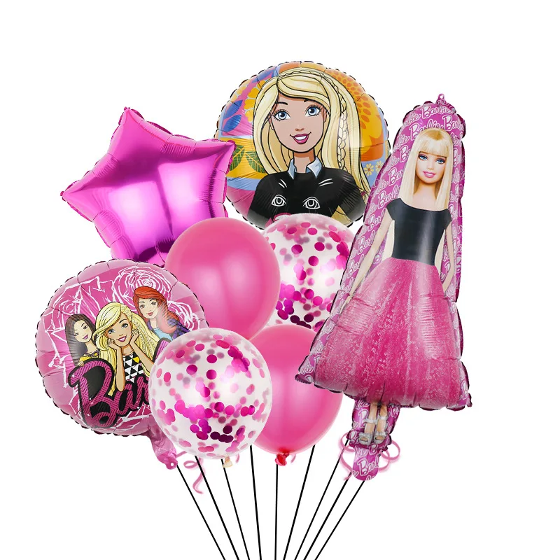 Kawaii Barbie Puppe Geburtstag Tag Ballon Dekoration Anime Cartoon Kinder  Mädchen Hochzeit Party Baby Dusche Aluminium Film Luftballons - AliExpress
