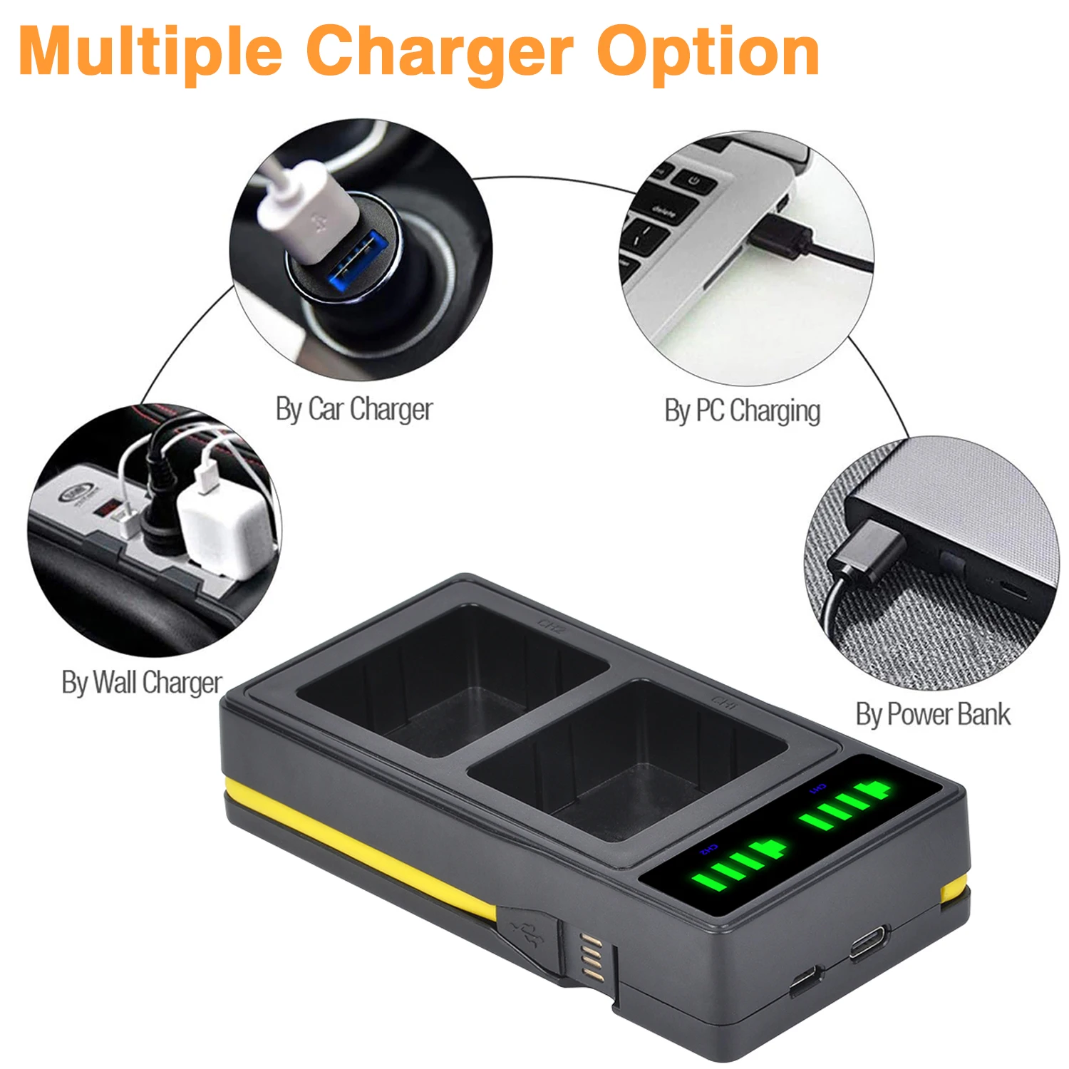 Baterias Recarregáveis do Li-íon de 7.2v 3660mah a2 & Carregador Duplo Conduzido para Arlo go Arlo go Câmera - Image 4