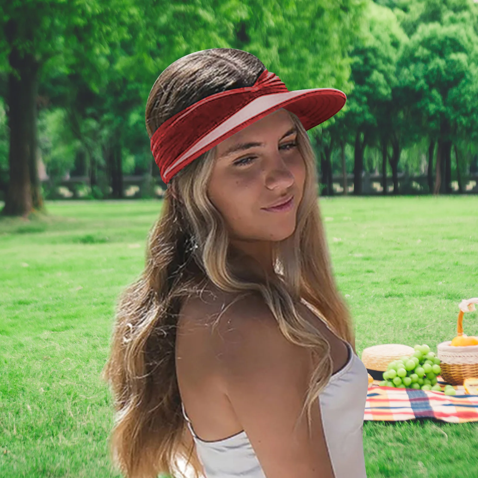 Empty Top Sun Cap Sun S For Women With No Headache Summer Hats For Women Girl UPF 50 UV Protective Beach Elastic Hollow Top