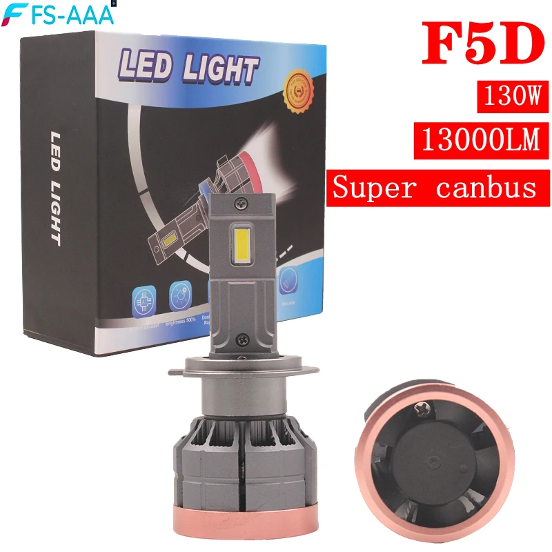 Светодиодные фары головного света F5D 4300K 130W H7 H4 13000Lm GXP H11 9005 9006 HB3 6000K