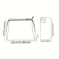 Purple butterfly print pattern makeup bag