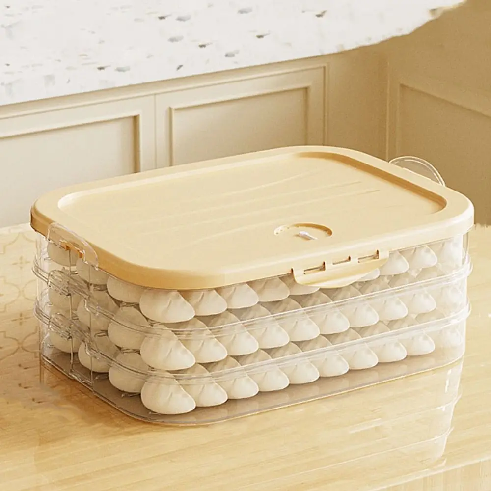 

1/2/3/4 Layers Dumpling Storage Box Well Sealed Plastic Refrigerator Storage Box Quick Freezing Large Capacity Wonton Freezer