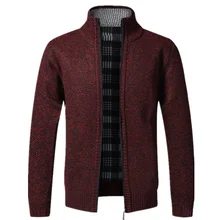 

2022 Autumn Winter New Men's Jacket Fit Slim Stand Collar Zipper Jacket Men Solid Cotton Thick Warm Jacket Men
