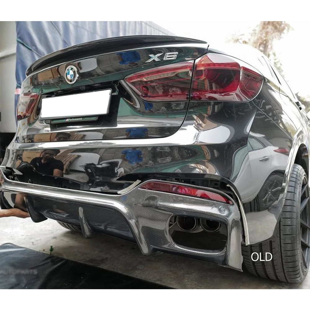 Fits 15-19 BMW X6 F16 Performance Style Carbon Fiber CF Rear Trunk Spoiler  Deck