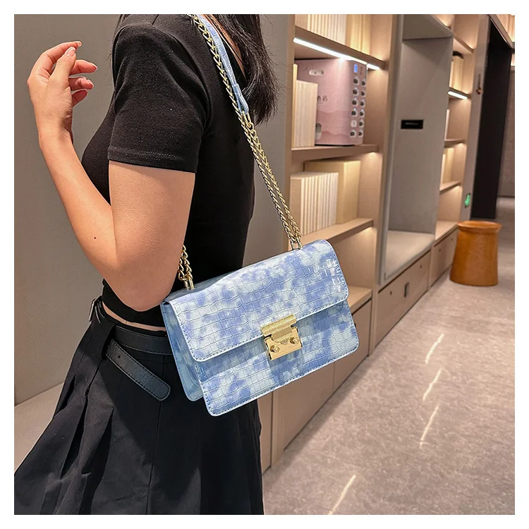 Shoulder Bag 2023 New Fashion All-match Texture Stone Pattern Classic Chain Messenger Bag High-end Women's Bag_voghion.com
