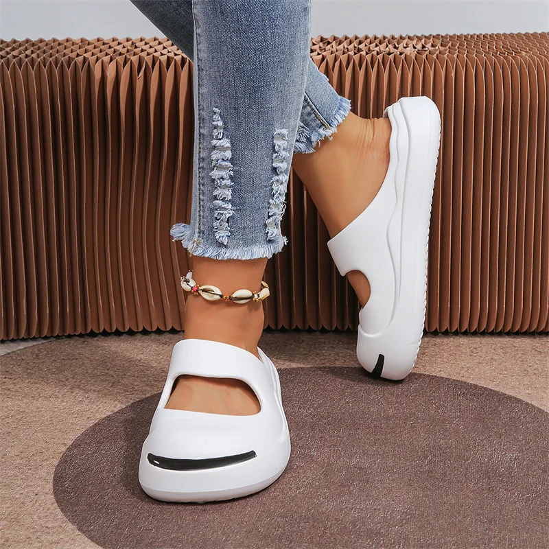 2023 Thick Sole EVA Slippers for Women, Non-Slip Ladies Shoes, Comfort Slides, Suitable for Outdoor and Indoor, Summer Fashion