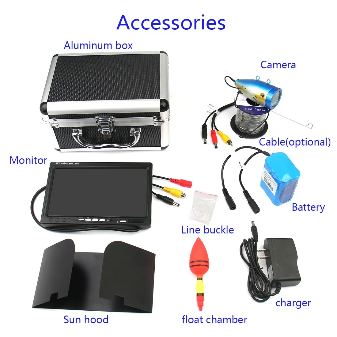 7 Inch 20 Meters High-definition Visual Fishing Device Underwater Camera Fish Finder Fishing Gear Camera