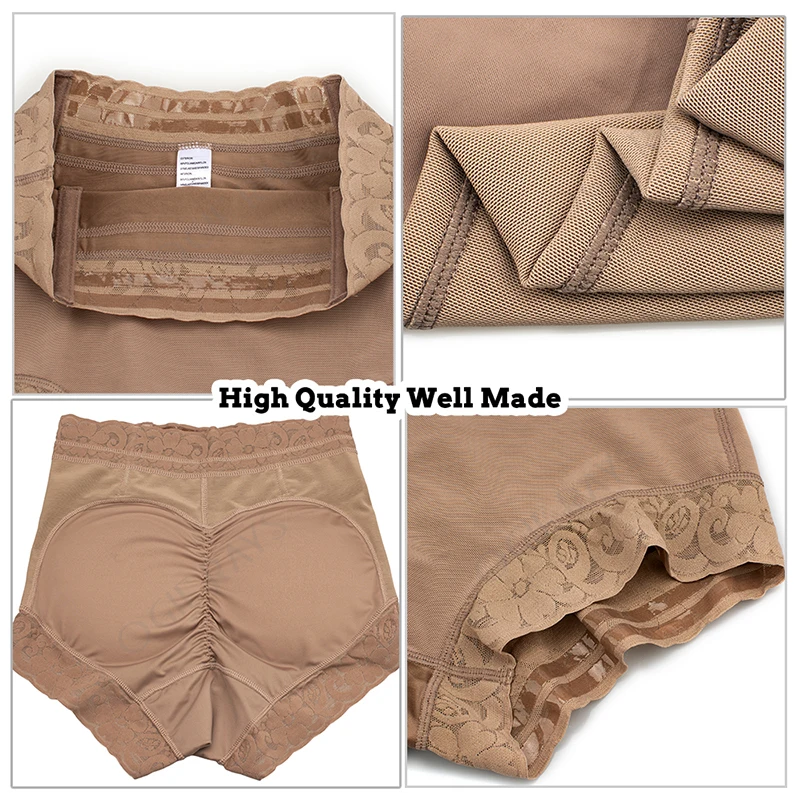Alt: "Women's Seamless Butt Padded Shapewear Panties from Acuvick"