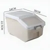 7.5/10Kg Rice Storage Box Large Capacity Flour Cereal Bucket Insect Proof Moisture-proof Rice Storage Tank Kitchen Storages Box 6