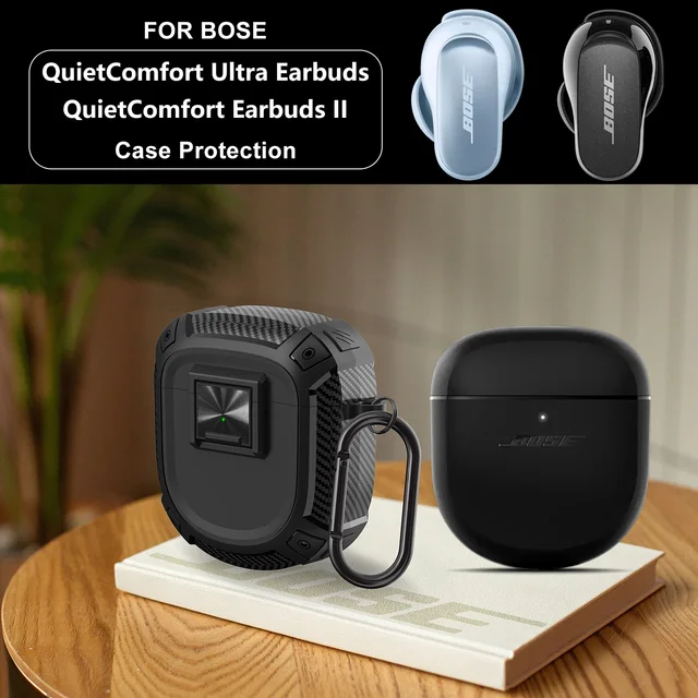 For BOSE QuietComfort Ultra Earbuds Case Cover with Hook