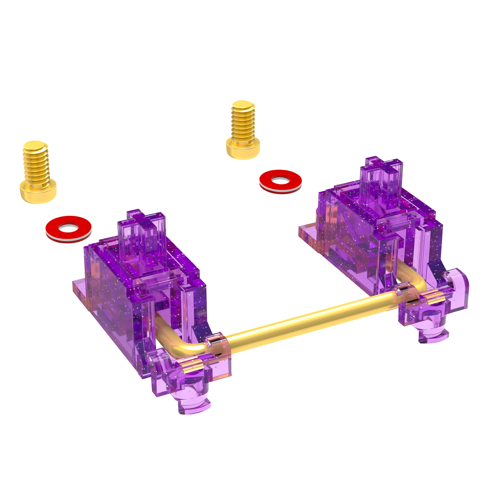 Durock-pcb Mount Stabilizer v2 Parafuso no Game Boy Pré-clipped Purple v2 Stabs com Silver Specs Miami Vice Teal Pink Estabilizadores