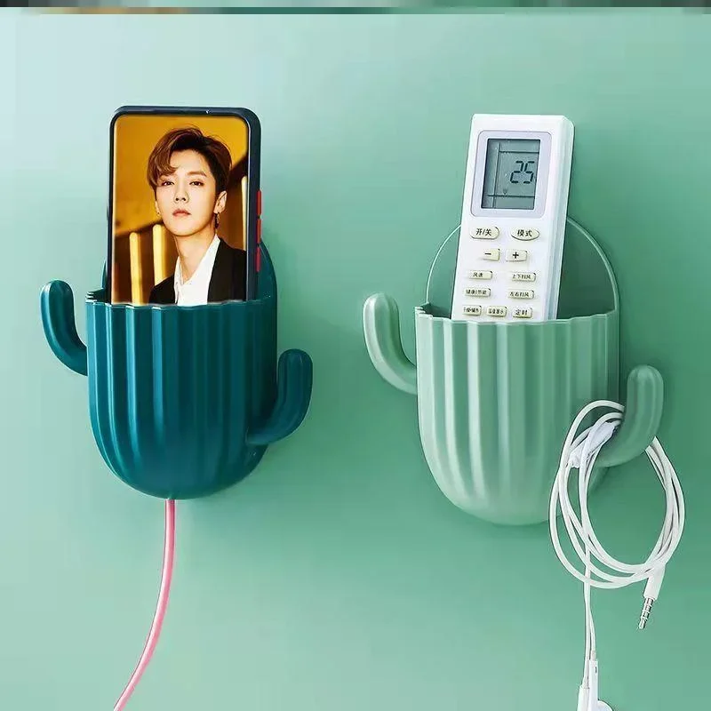 자체 접착 벽 문짝 후크 욕실 보관함, 전화 거치대 에어컨 리모컨 TV 보관 정리함, 가정용