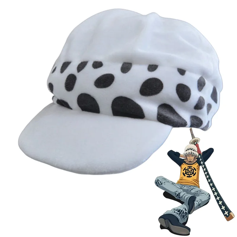 Anime Trafalgar D Water Law Cap Hat Cosplay Costume Adult Sets Halloween Carnival Performance Props cosplay hat