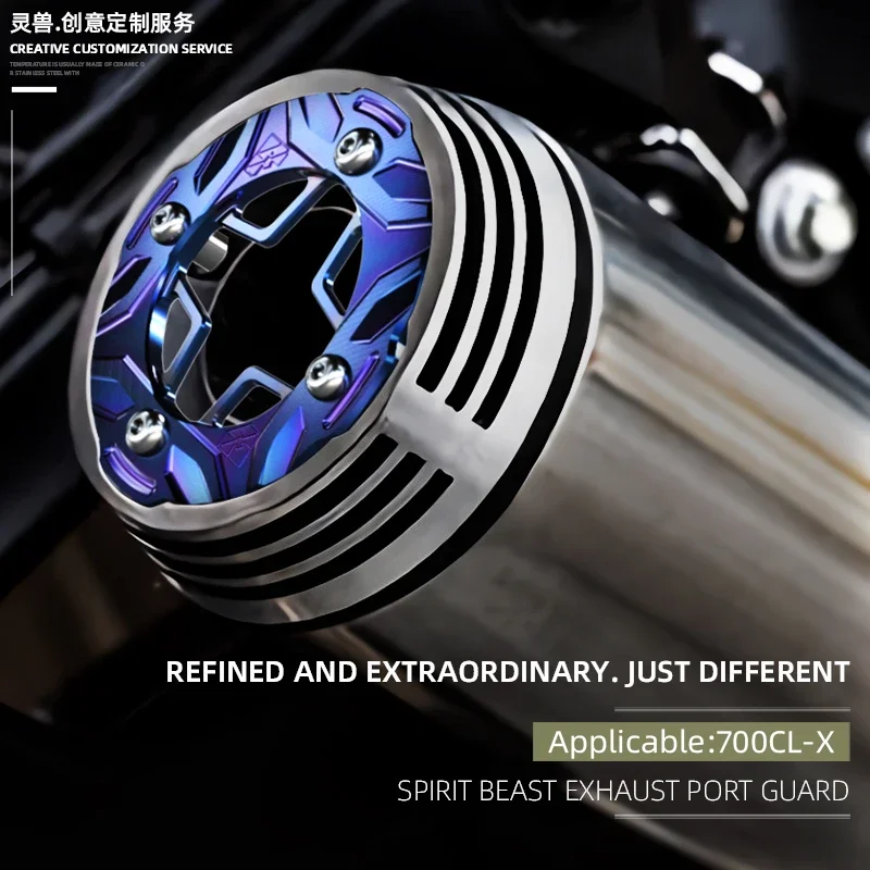 Spirit Beast Retro Motorcycle Exhaust Tail Pipe Protector Cover Anti-scald Cover Mount Accessories for CFMOTO 700 CLX 700CL-X