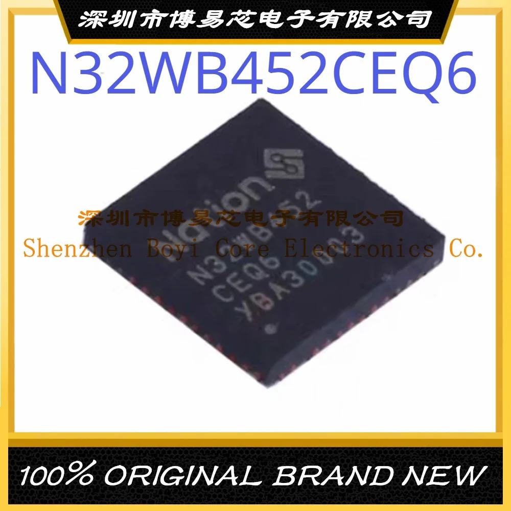 

N32WB452CEQ6 Package QFN-48 ARM Cortex-M4 144MHz Flash: 256KB RAM: 144KB MCU (MCU/MPU/SOC)