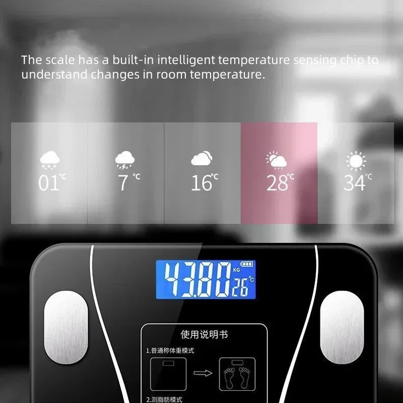 Home Body Weight Scale Human Body Ultra-accurate Meter Height Fat Loss Special Electronic Scale smart weighing scale Smart Fat Healthy Wei