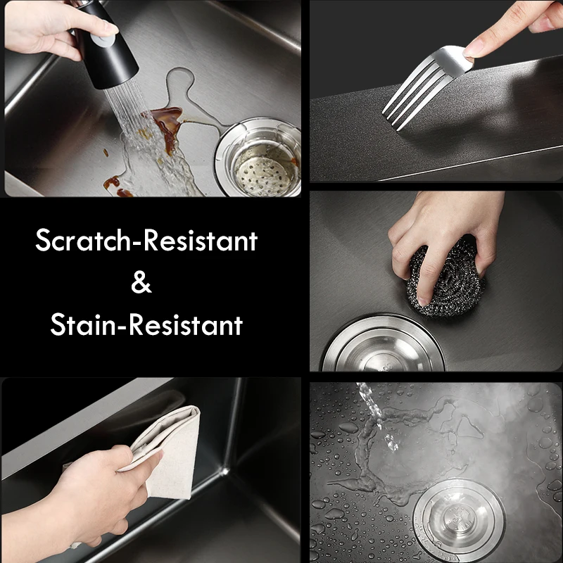 304 Stainless Steel Kitchen Sink Multiple Size Single Bowl Undermount Basin kitchen accessories kitchen sink for Kitchen Fixture Improvement With Drainage