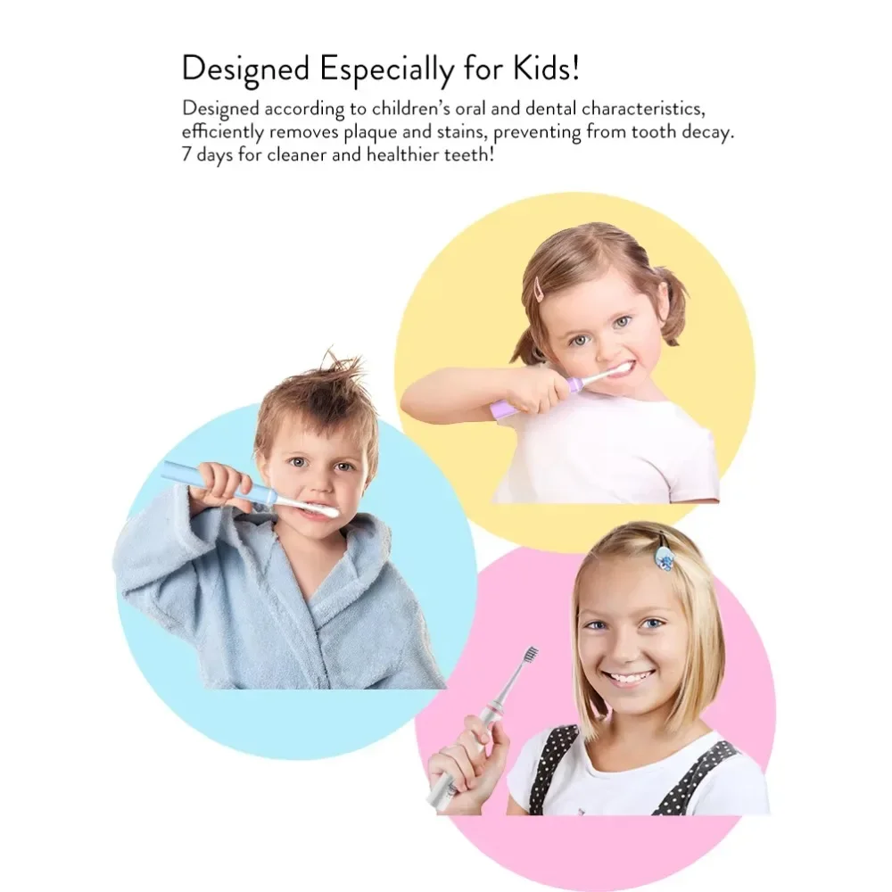 Durable Rechargeable Powered Soft Bristle Type Sonic Electric kids electric toothbrush automatic toothbrush with holder animal