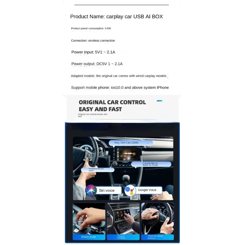 Smart Ai Box Android 13 CarPlay Android Wireless CarPlay Auto Adapter For Netflix For YouTube car intelligent systems