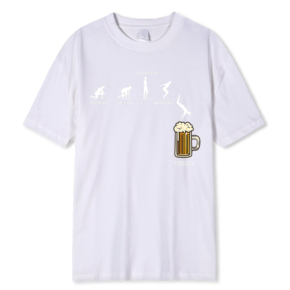 Friday Beer Print Men Brand T-shirts Funny Graphic Hip Hop Summer Male Tshirts Streetwear Cotton Breathable T-Shirt_voghion.com