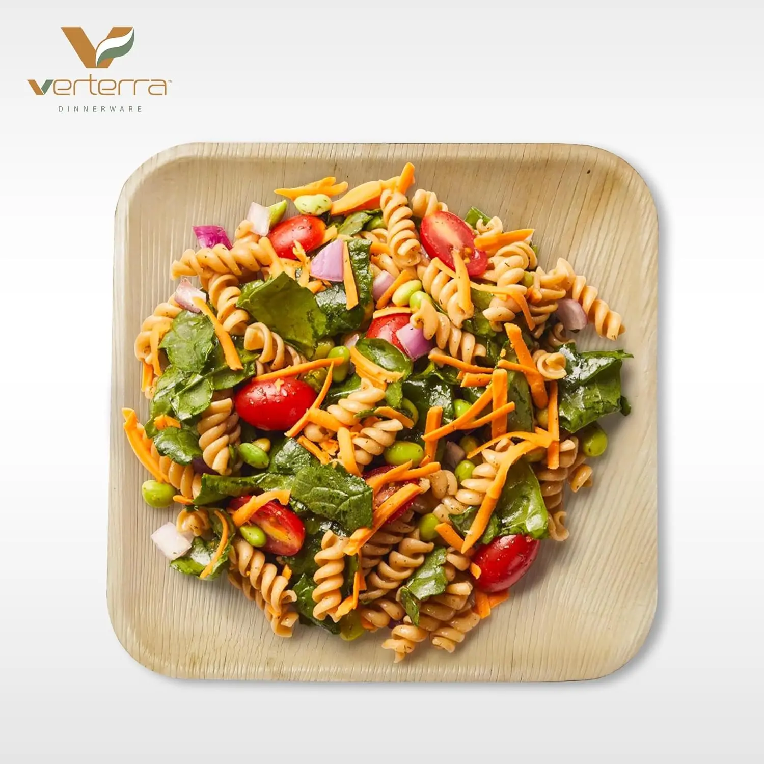 Palm leaf plates-10 inch square, 100 pack &ndash; Like Bamboo plates, Disposable and Eco-friendly dinnerware in bulk for Events